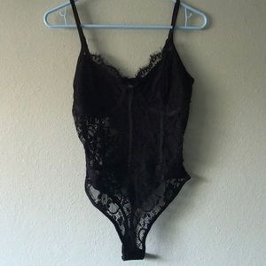 Black lace bodysuit